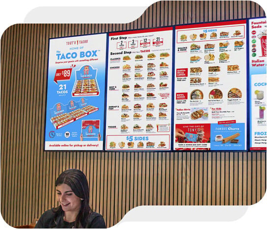 Digital Menus - Tony's Tacos