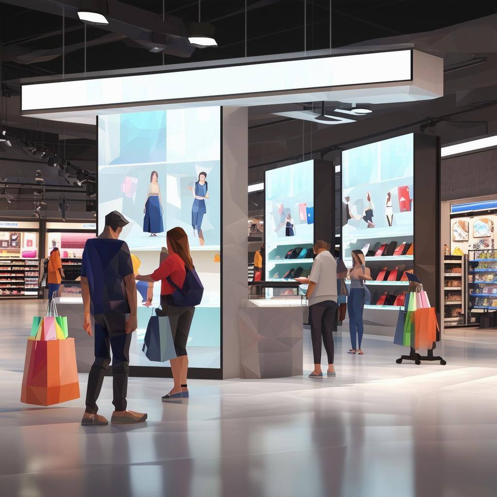 digital signage for retail low poly image