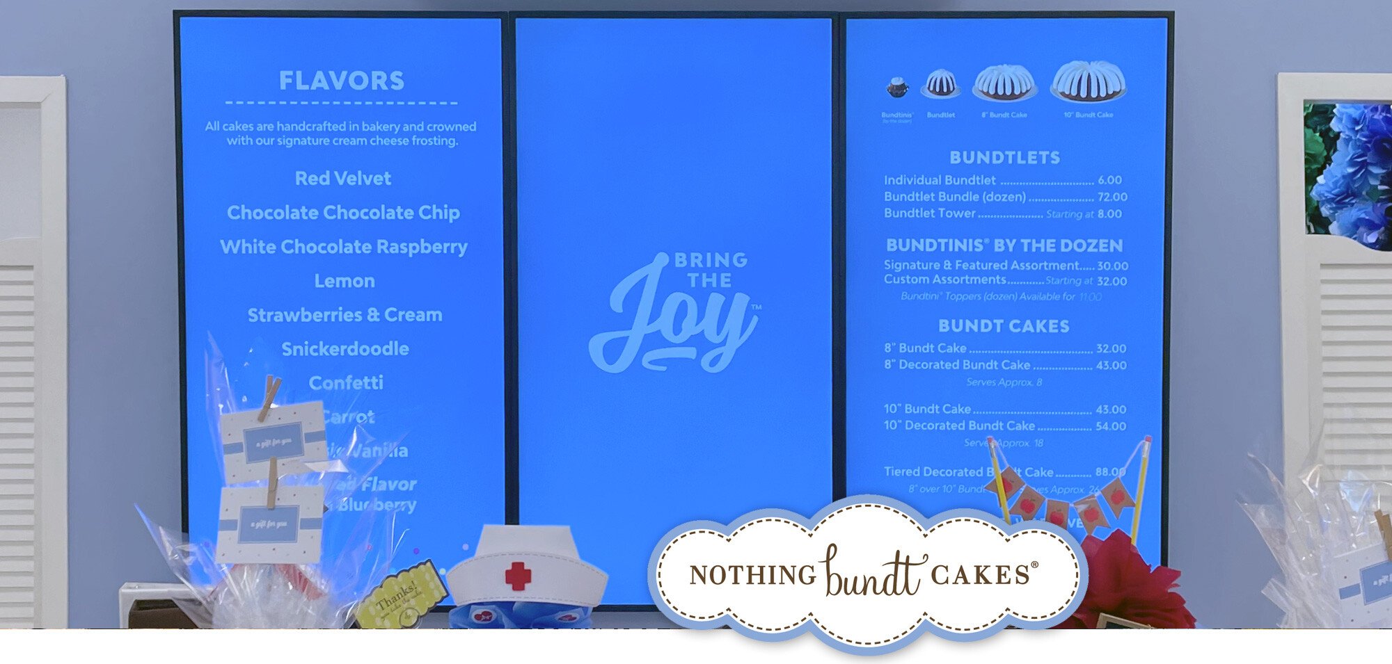 nothing bundt cake menu board