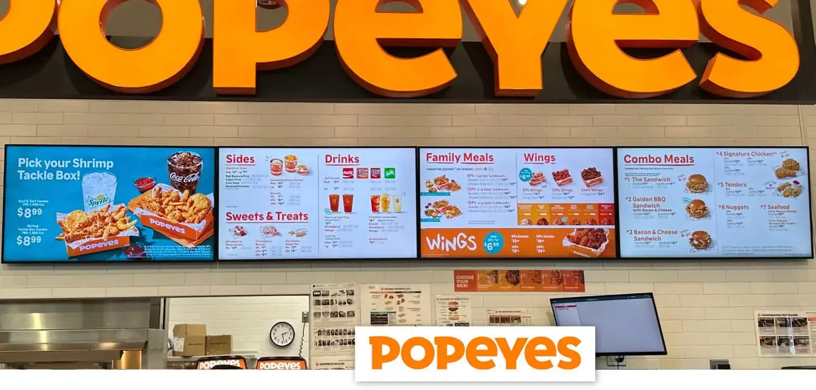 popeyes digital menu boards