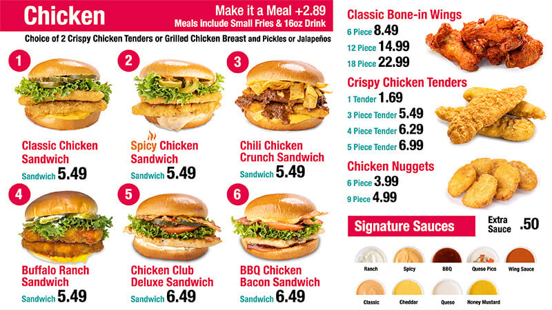 Surfin Chicken Digital Menu Boards